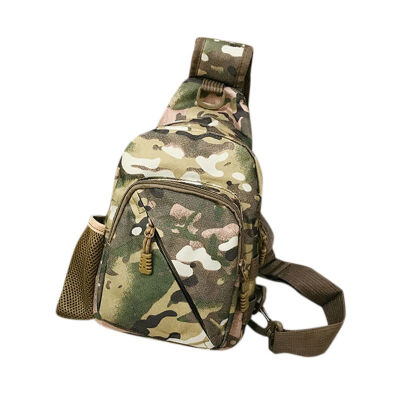 

2019 summer new canvas riding bag camouflage field sports chest bag shoulder diagonal outdoor tactical chest bag