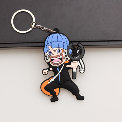 

CAR-TOBBY Anime One Piece Key Chain Luffy Straw Hat Pendants Keychain Metal Keyring