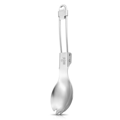 

Stainless Steel Spork Cookut Picnic Foldable Spoon Fork Traveling Camping Spork