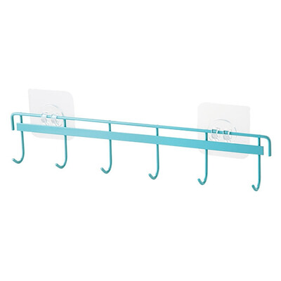 

Sticky Iron Six-Link Hooks For Bathroom Kitchen Punch-Free Wall Hooks Holder Hanging Indoor And Outdoor Home Decoration