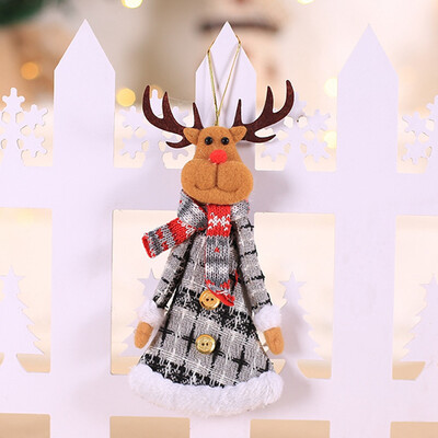 

Creative Christmas Decoration Santa Snowman Small Doll Xmas Tree Orname Kid Gift