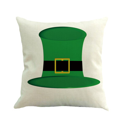 

St Patricks Day Green Home Decor Throw Pillow Case Cushion Cover Cotton Linen Home Decorative