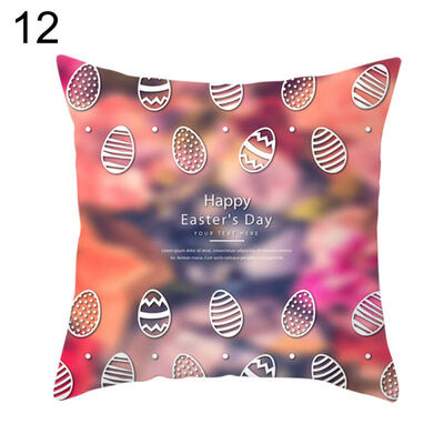 

Easter Rabbit Egg Candy Throw Pillow Case Home Car Decor Sofa Bed Cushion Cover