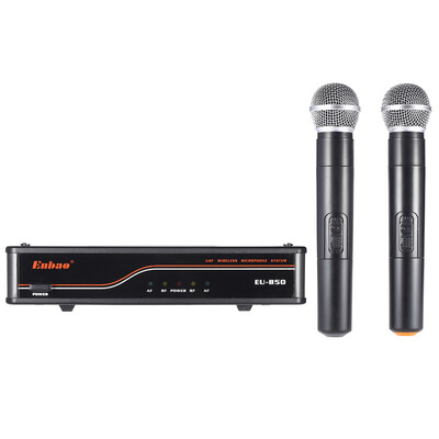 

2-Channnel Handheld Wireless UHF Microphone Mic System 2 Microphones 1 Receiver XLR Output with 635mm Audio Cable Power Adapter f