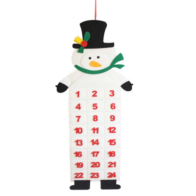 

Toponeto Christmas Advent Calendar & Pockets Felt Kids Wall Hanging Countdown Decors