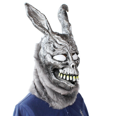 

〖Follure〗Donnie Darko FRANK Rabbit Mask Halloween the Bunny Latex Hood with Fur Mask