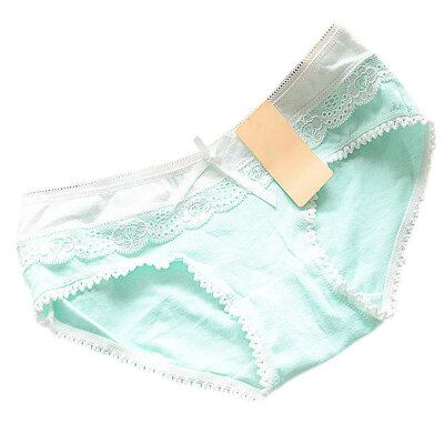 

Lovely Briefs Womens Multi-Color Cotton Soft Lace Bow-knot Underwear Briefs Knickers