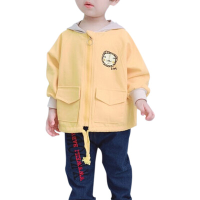 

New Autumn Baby Clothes Boy Outerwear Cartoon Casual Hoodie Zipper Sweatshirt Kids Coat Outfits Tops p