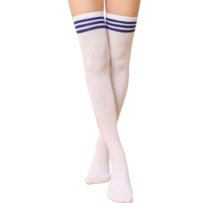 

Hot Thigh High Sexy Cotton Socks Womens Striped Over Knee Girl Lady Sock