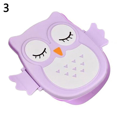 

Cute Owl Shape Lunch Box Plastic Food Storage Container Portable Bento Box