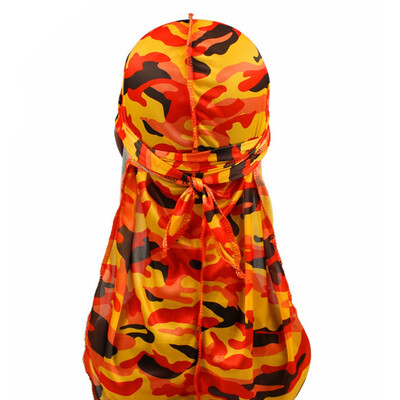 

Long Tail Satin Print Turban Hijab Cap Hair Accessories Cancer Chemo Hat For Men Women