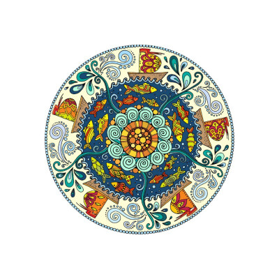 

Round Stickers PVC Self-adhesive Table Stickers Counter Top 6 Styles Floor Stickers