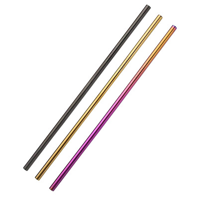 

4pcs Multicolor 105inch Reusable Drinking Straws Eco-friendly Stainless Steel Straight Straws Random Color