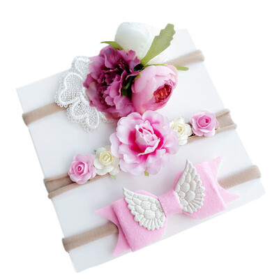 

3PCS Hot Sale Childrens Accessories Baby Girls Newly Fashion Headband Three-piece Set Kids Cute Hair Suit