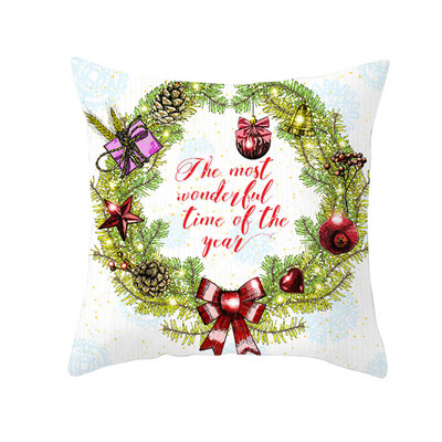

Christmas Snowman Peach Skin Velvet Pillow Case Throw Cushion Cover Home Décor Does not include pillow core