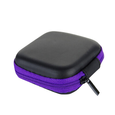 

Toponeto Mini Zipper Hard Leather Earphone Storage Bag Earphone Pouch Box