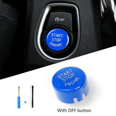 

Car Blue Engine Start Stop Button Cover Trim Accessories For BMW F20 F22 F30 F10