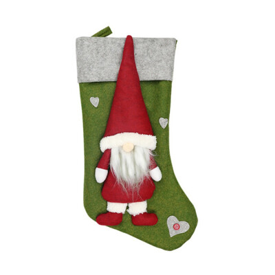 

Christmas Stockings Santa Claus Long Tube Socks For Kids Christmas Festival Candy Gift Bags Xmas Hanging Pendant Ornaments