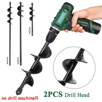 

12PCS Auger Drill Bit Drill Head for Digging Hole for Garden Yard Planting Farm Agricultural Not Include Drill Machine