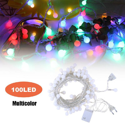 

100LED Decorating Lamp Led String Lights with White Balls for Festival Christmas Holiday Party Decoration
