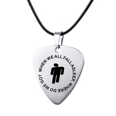 

Stainless Steel Necklace Guitar Picks Chain Pendants Decoration Accessories for Boys Girls Women