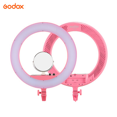 

Godox LR160 Ring LED Video Light 3300K-8000K Bi-color Fill Light with Mikeup Mirror Phone Holder 18W for Making-up Live Shooting P