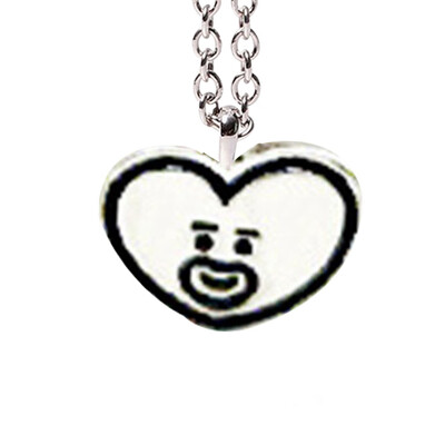 

KPOP BTS Bangtan Boys Same paragraph Cartoon Pendant Necklace Alloy Couple Necklace Best Gift for ARMY