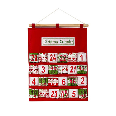 

Non-Woven Christmas Gift Advent Calendars Holiday Countdown Decorations Xmas Wall Door Hanging Storage Bag Decoracion Navidad