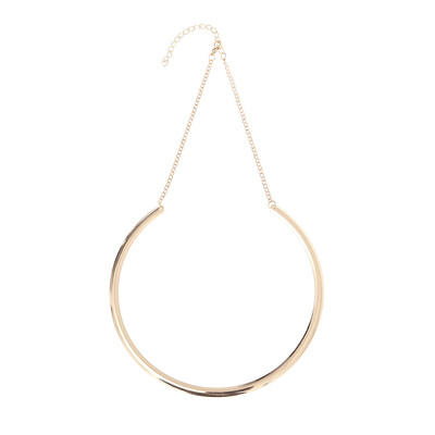 

Hot 1Pc New Punk Simple Round Circle Torques for Women Ladies Metal Gold Silver Wire Necklace Collar Choker Fashion Jewelry