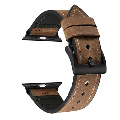 

〖Follure〗Leather TPU Wristband Band Strap Bracelet For Apple Watch Series 4 44mm
