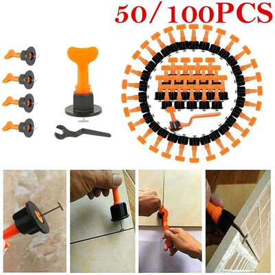 

50100PCS Floor Leveling Locator Wall Tile Leveler Tools Construction Reusable Tile Levelling System Leveling Locator