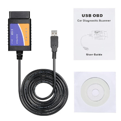 

Black OBD OBDⅡ Scanner Tool Detector with BT Connection USB Connection for Windows Service