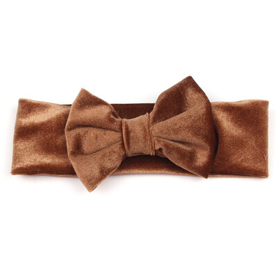 

Baby girl Headbands gold velvet bow elastic hair accessories Kids Hair Accessories Baby Cute bow hairband