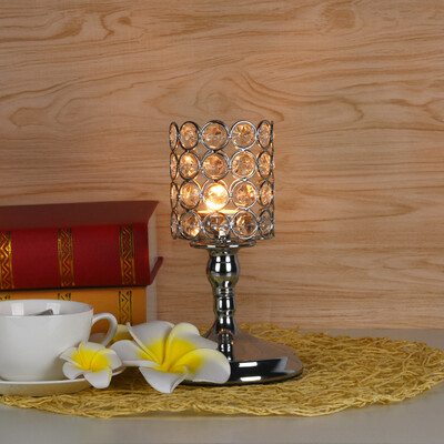 

Gobestart Modern Crystal Lantern Candle Cup Holders For Valentines Day Dining Room 8Inch