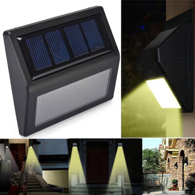 

Gobestart LED Solar Power Light Sensor Wall Light Garden Step Stair Deck Lights Lamp