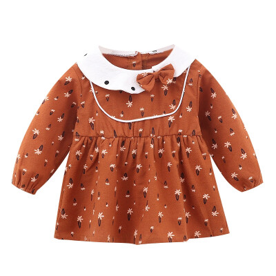 

Autumn Casual Cute Baby Girls Floral Pattern Long Sleeve Dress Kids Toddler Pageant Sundress