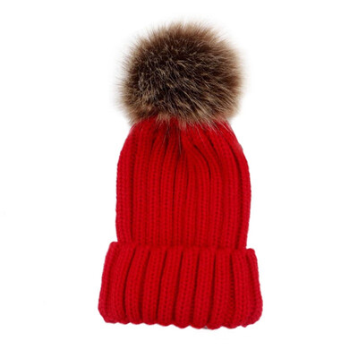 

New Winter Warm Fashion Stylish Kids Mom Cotton Family Matching Outfit Knitting Beanies Hats Knitted Wool Cap