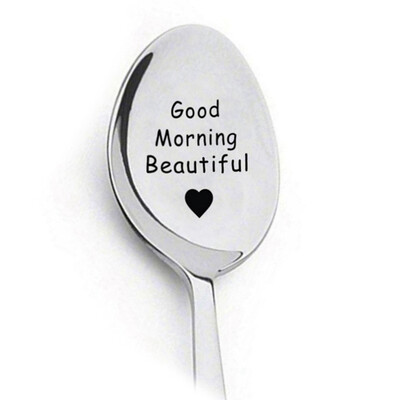 

Laser Engraved Stainless Steel Spoon Cereal Spoon Unique Gift
