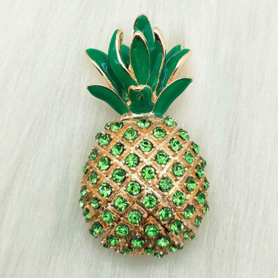 

Stunning High Quality Collar Brooches Pins For Party Show Unique Southeast Asian Style Rhinestone Pineapple Brooches