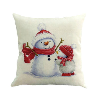 

Christmas Cover Printed Pillow Cover Decorative Pillow Case Bed Home Pillow Case Cushion Festival