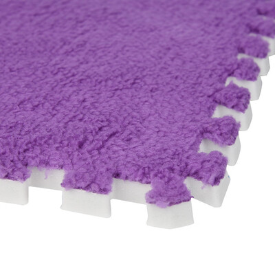 

JPGIF 3030cm Kids Carpet Foam Puzzle Mat EVA Shaggy Velvet Baby Eco Floor 7 colors