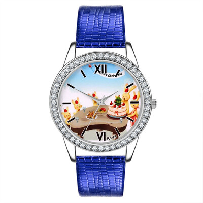 

〖Follure〗Women Watch Christmas Leather Band Analog Quartz Vogue Wrist Watches Gift