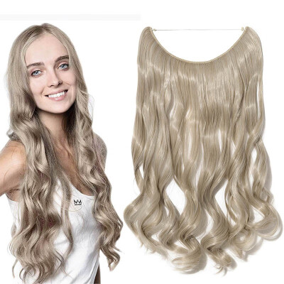 

Miracle Translucent Invisible Wire Fish Line on Clip in Hair Extensions 20-24 Inch Straight Wavy Curly Synthetic Hairpieces