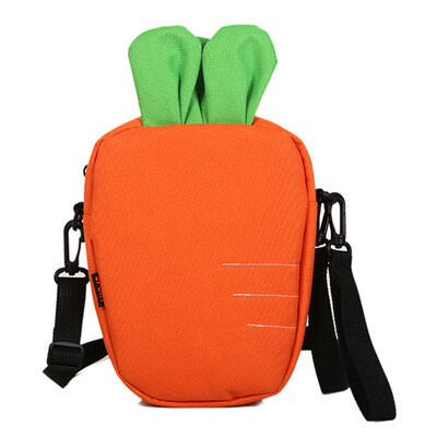 

Creative Cute Carrot Bag Canvas Flap Women Shoulder Cross-Body Bag Children Student Girl All-Match Bag