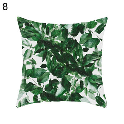 

Tropical Plant Leaf Pillow Case Cushion Cover Sofa Bed Car Cafe Office Decor