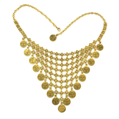 

Flower Metal Coin Choker Statenment Necklace Best Jewelry For Women