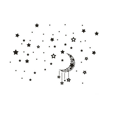 

A Set of Children Room Decoration Fluorescent Stars Shine On Dark Wall Stickers Happy Gifts