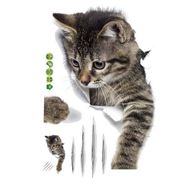 

Cute Cat Wall Wallpaper Stickers PVC Window Stickers Cupboard Stickers Childrens Favorite Home Decoration Stickers