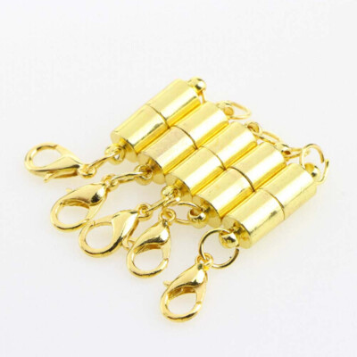 

5 Pcs Gold Color&Silver Color Tone Magnetic Lobster Clasp for Jewelry Necklace Bracelet