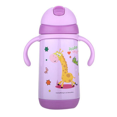 

Stainless Steel Childrens Mug Creative Baby Sippy Cup Handle Sling Student Pot 300ML
